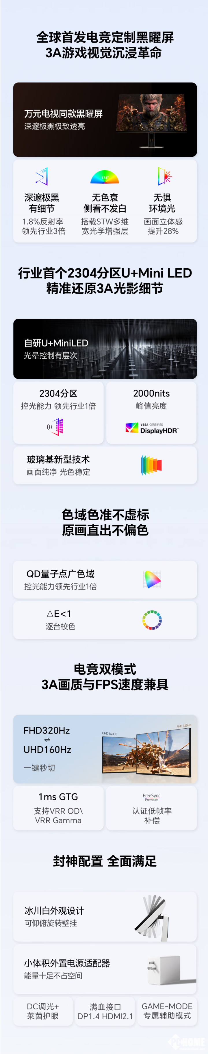 海信推大圣G9電競顯示器 雙模MiniLED國補3199元(圖2)