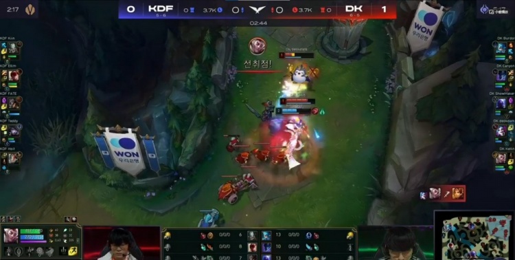 ShowMaker+Canyon冠軍中野統(tǒng)治發(fā)揮DK 2-0 橫掃拿下KDF(圖2)
